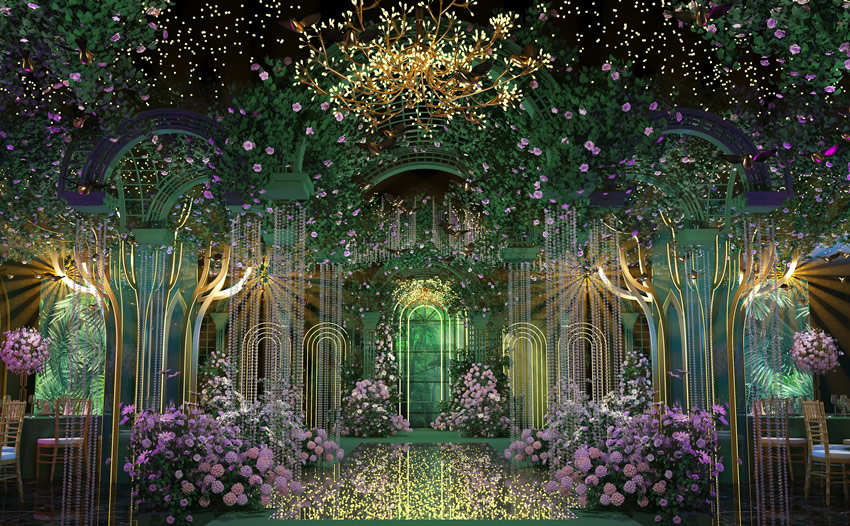 招远奇妙森林婚礼堂效果展示