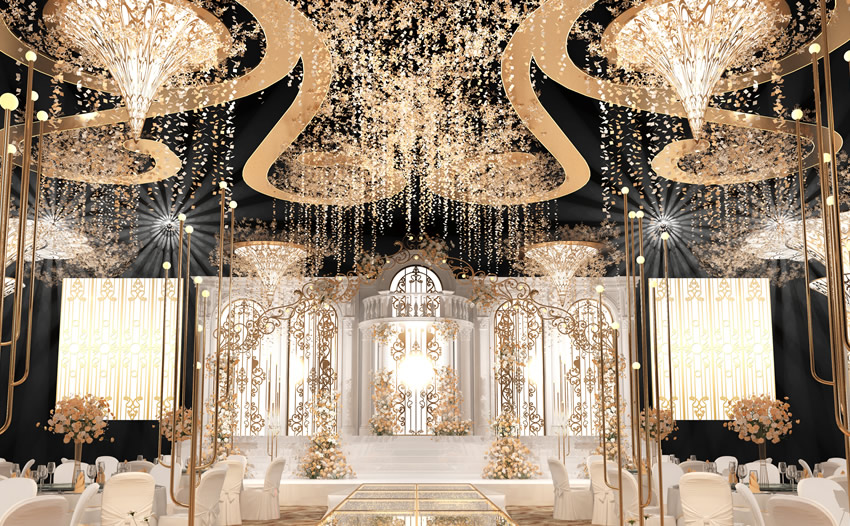 招远花木兰喜事汇金色大厅效果展示